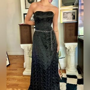 Vintage Strapless Black Formal Dress